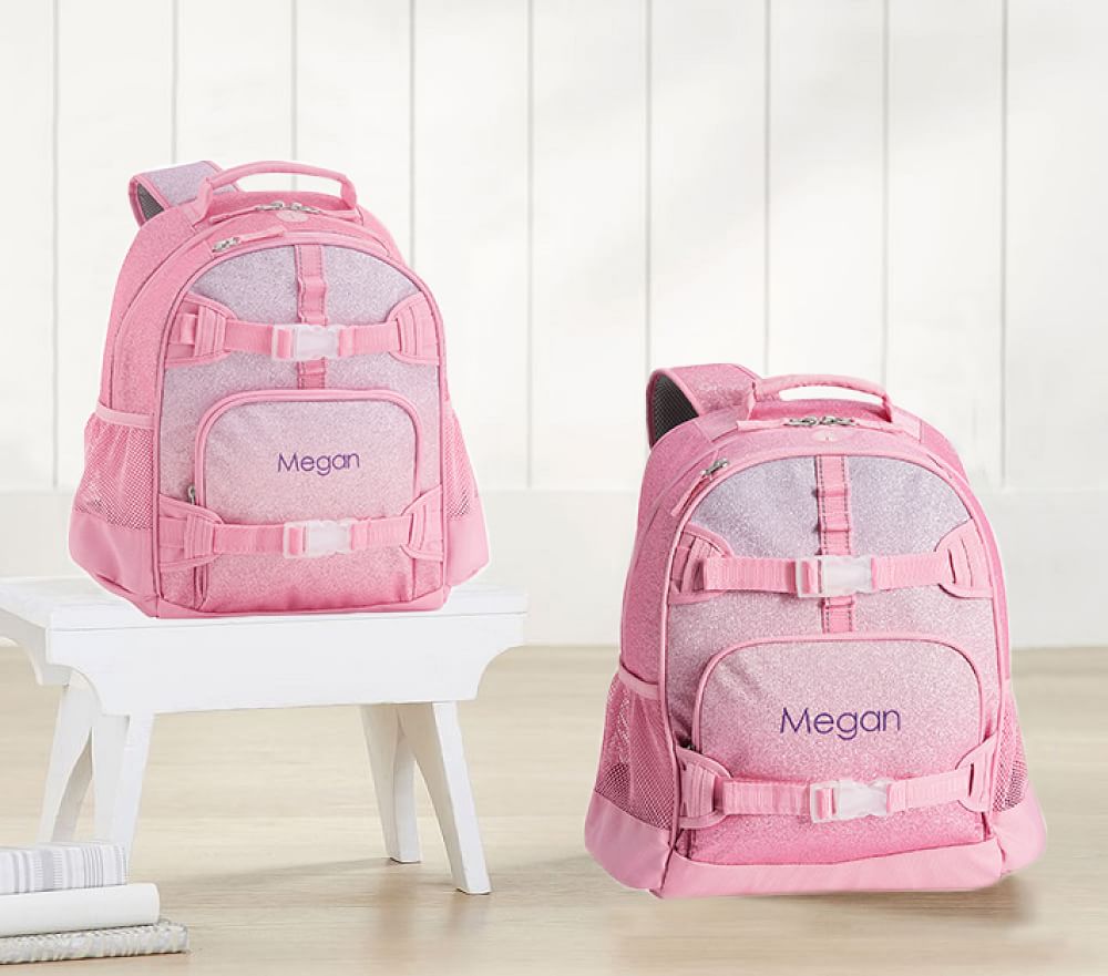 Mackenzie Pink Sunrise Ombre Glitter Backpacks